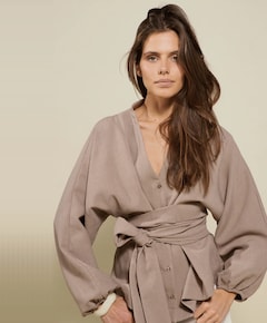 Dames blouse beige