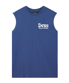 Heren singlet blauw