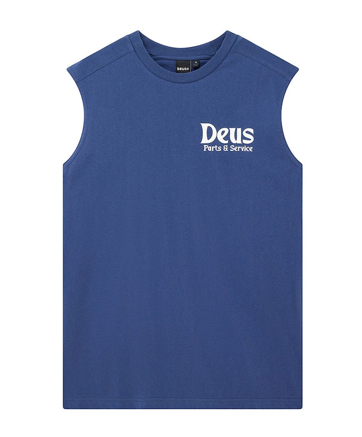 Heren singlet blauw