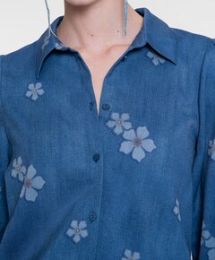 Dames blouse blauw