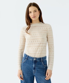 Dames top ecru