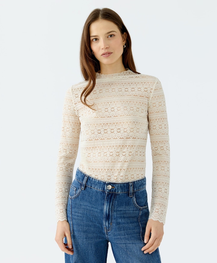 Dames top ecru