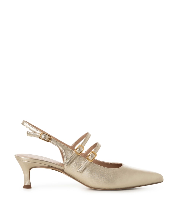 Inazar slingbacks goud