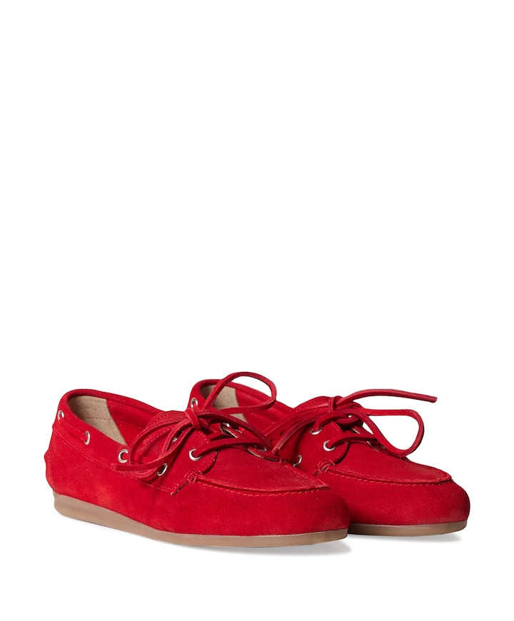 dames mocassins rood