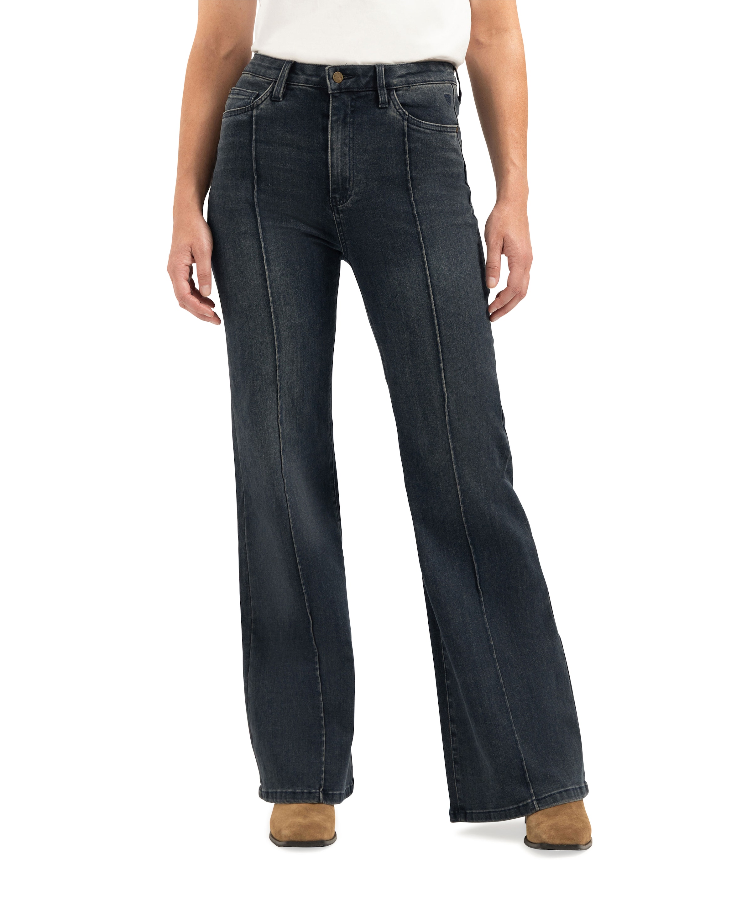 Ana Flared dames jeans blauw