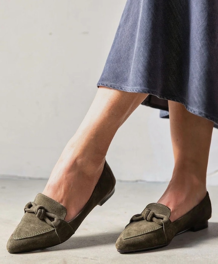 dames loafers groen