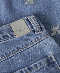 NMFBELLA BARREL GLITTER 4577- meisjes jeans blauw