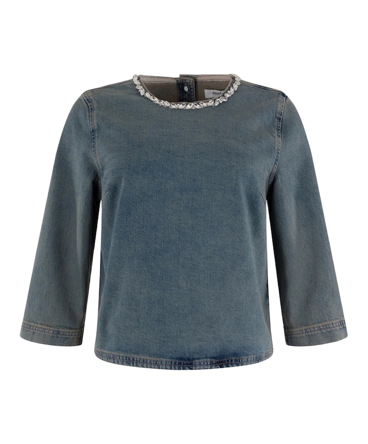 Dames blouse blauw
