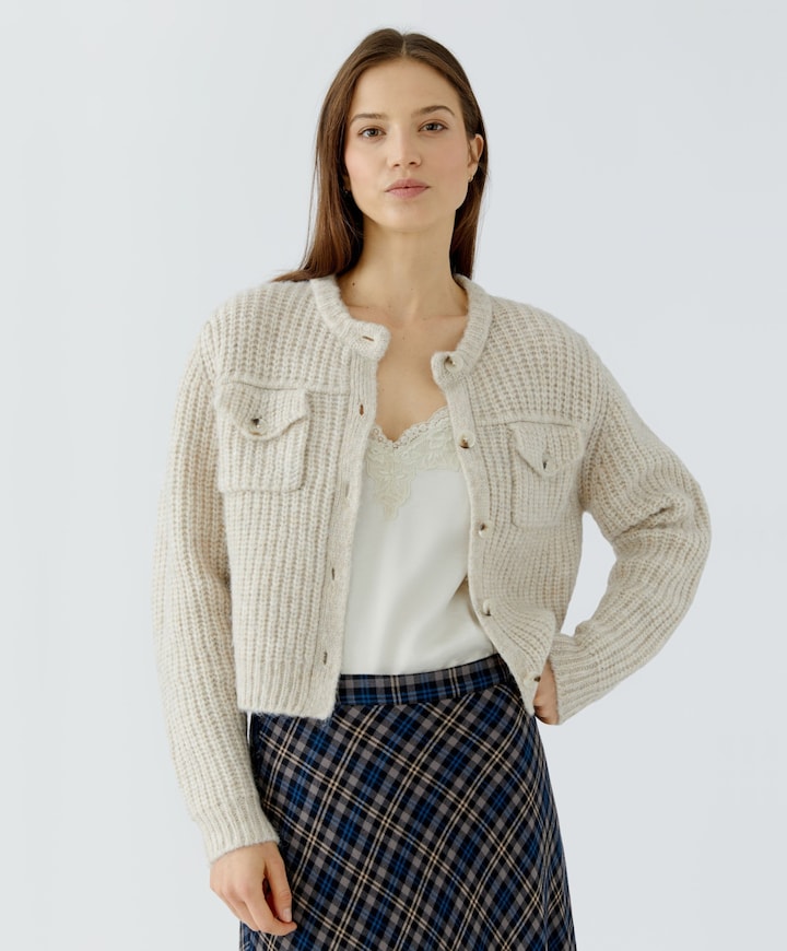 Dames vest beige