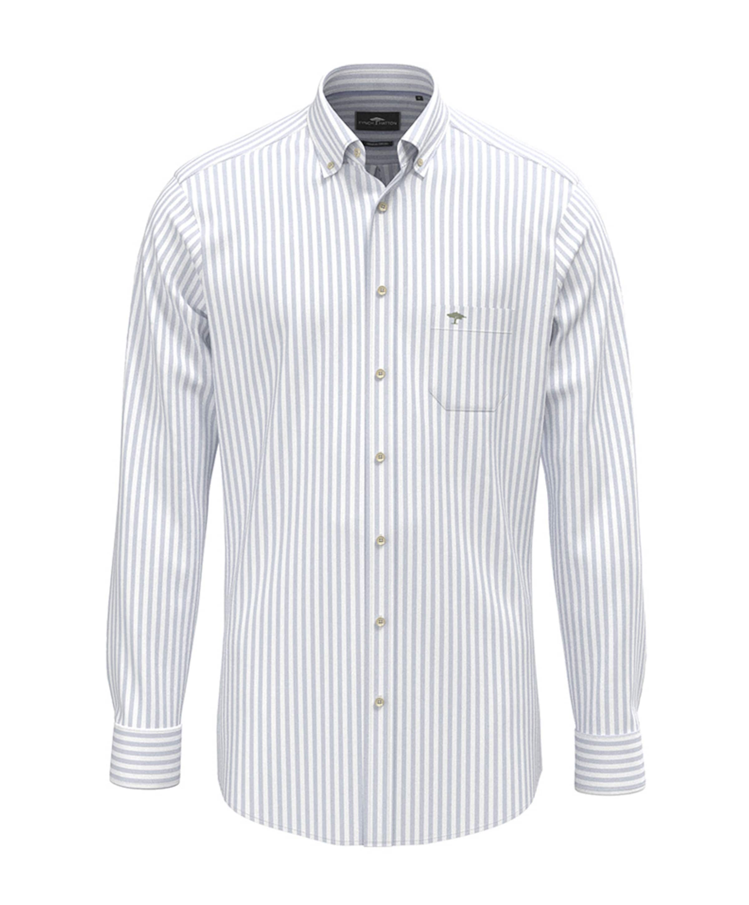 Heren overhemd lange mouw blauw