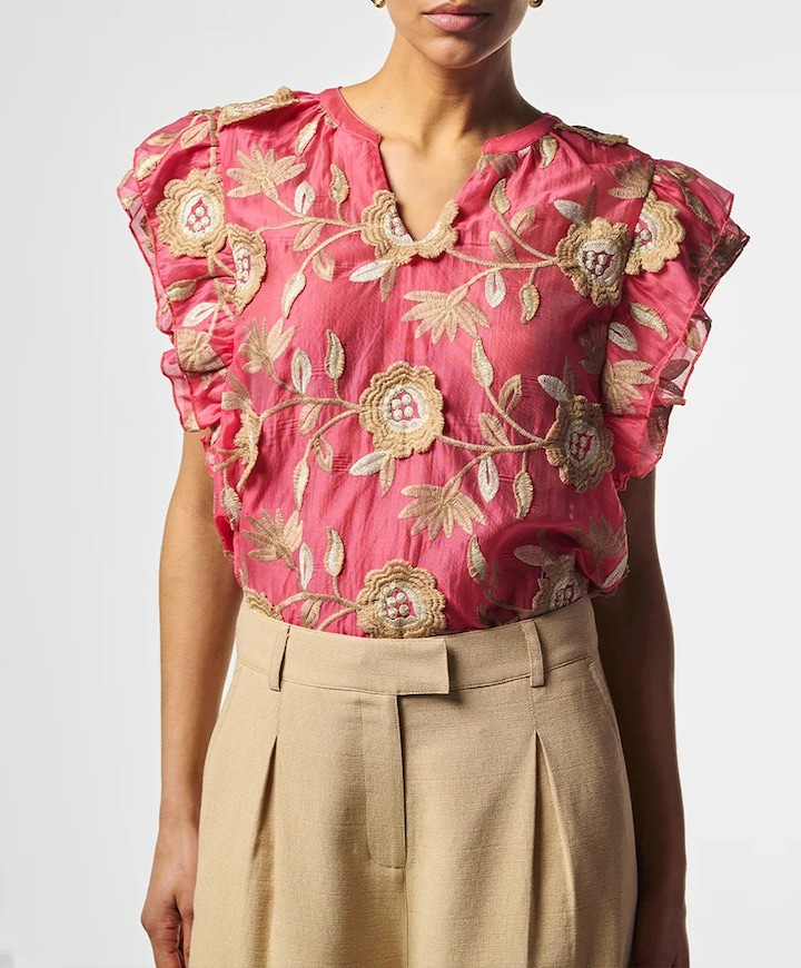 Dames top rood