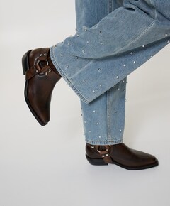 Texan buckle westernlaarzen bruin