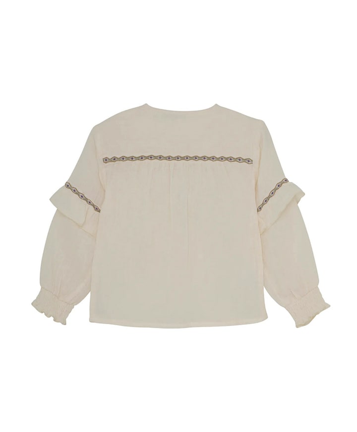 Blouse lange mouw ecru