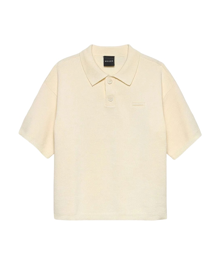 Jongens polo beige