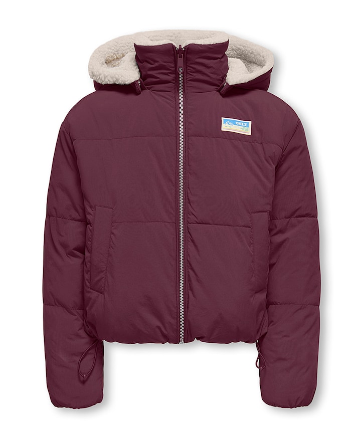 Meisjes omkeerbare jas bordeaux