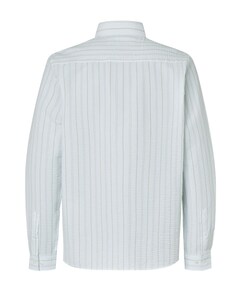 Heren overhemd lange mouw blauw