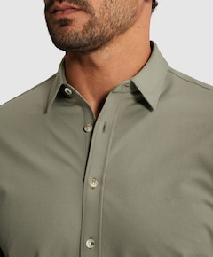 Heren overhemd lange mouw groen