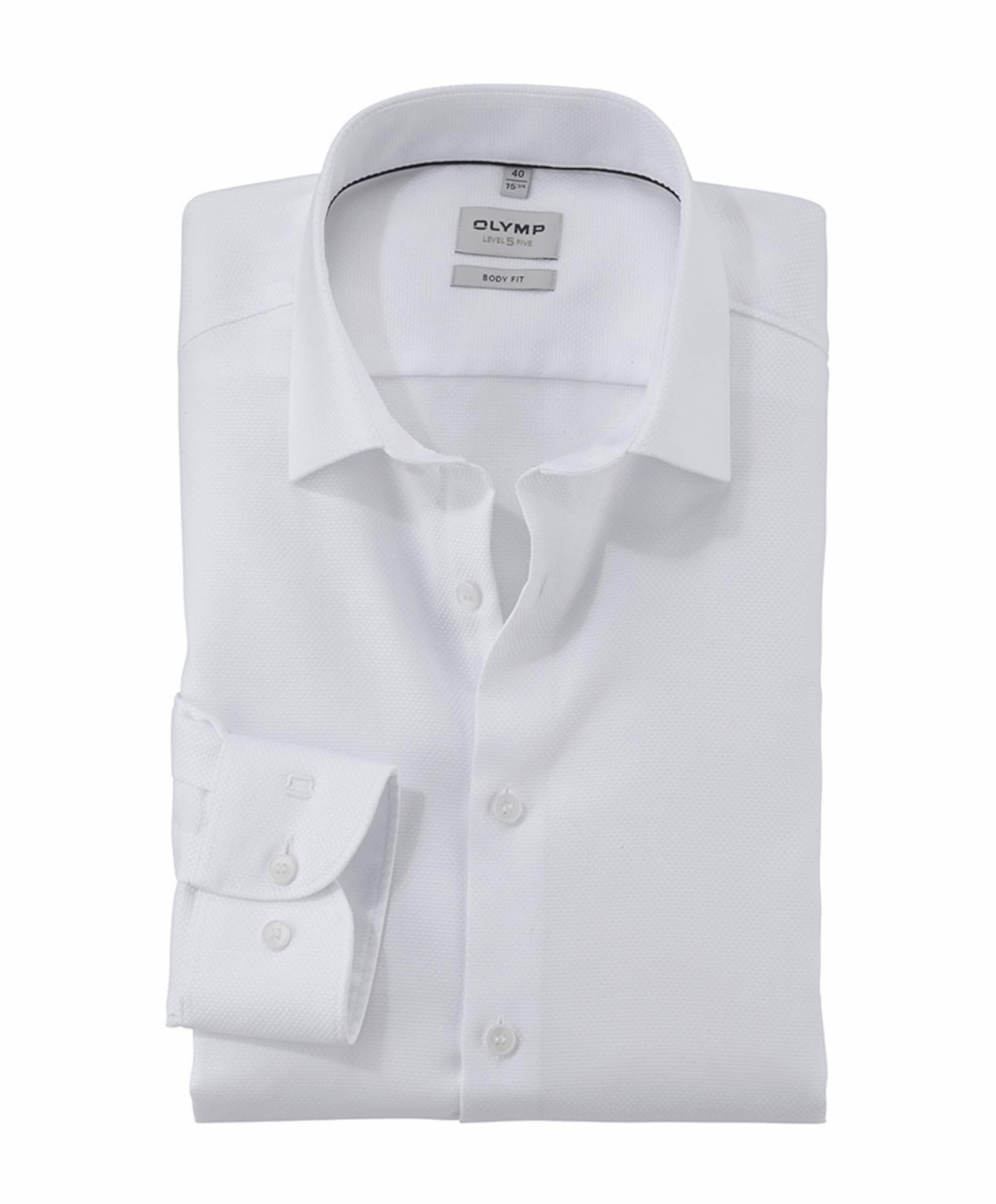 Heren overhemd lange mouw wit