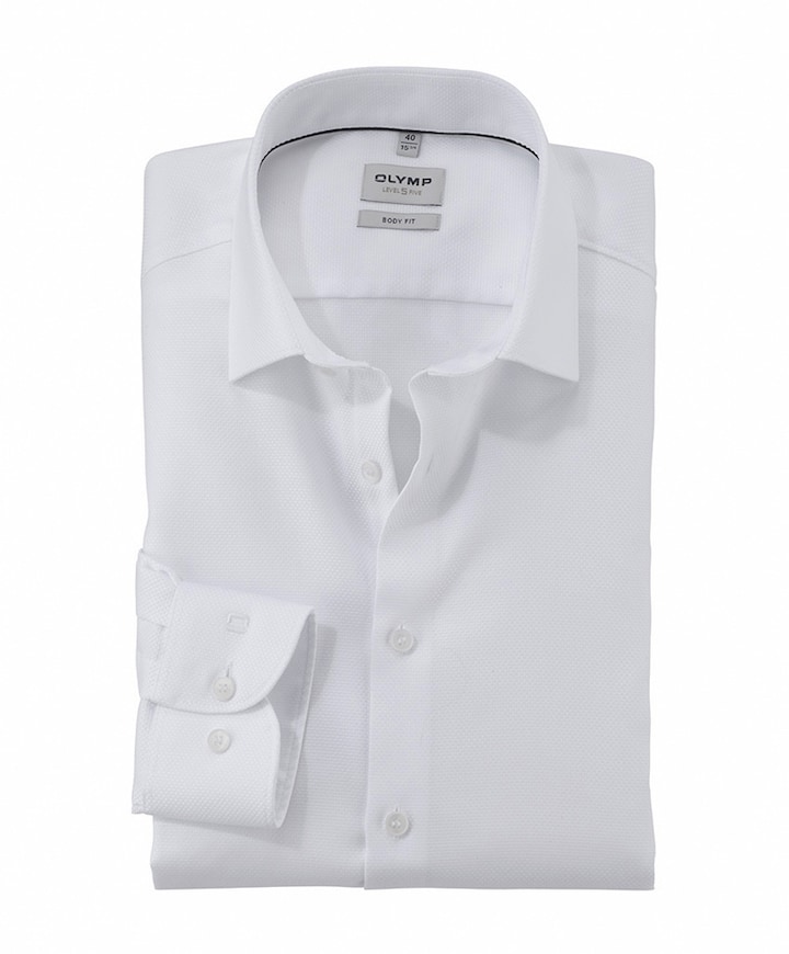 Heren overhemd lange mouw wit