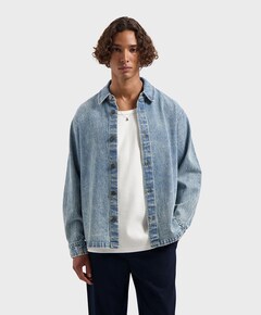 Heren overshirt blauw
