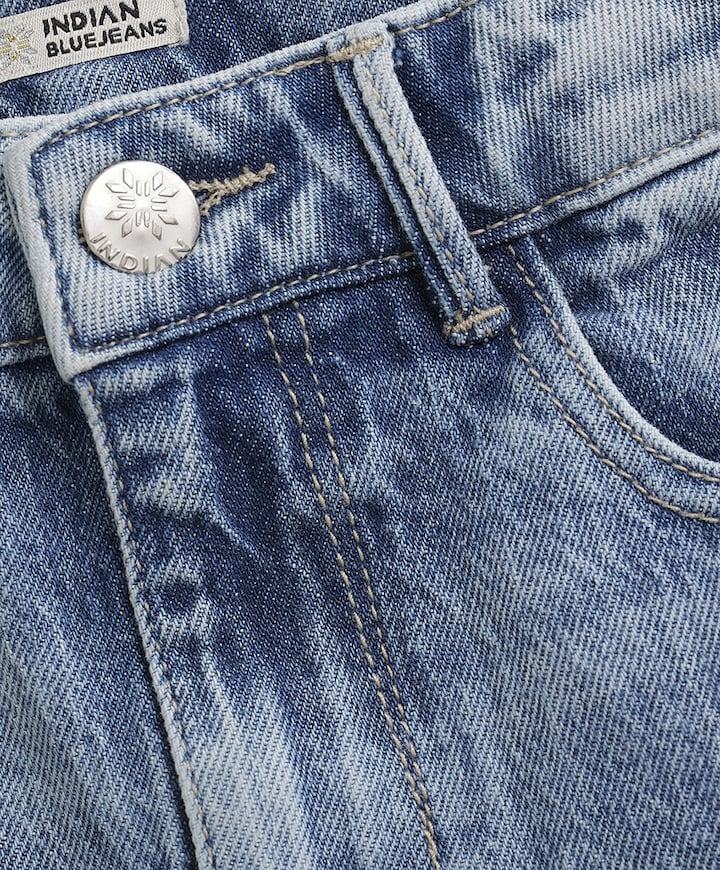 Wide Fit Medium jeans blauw
