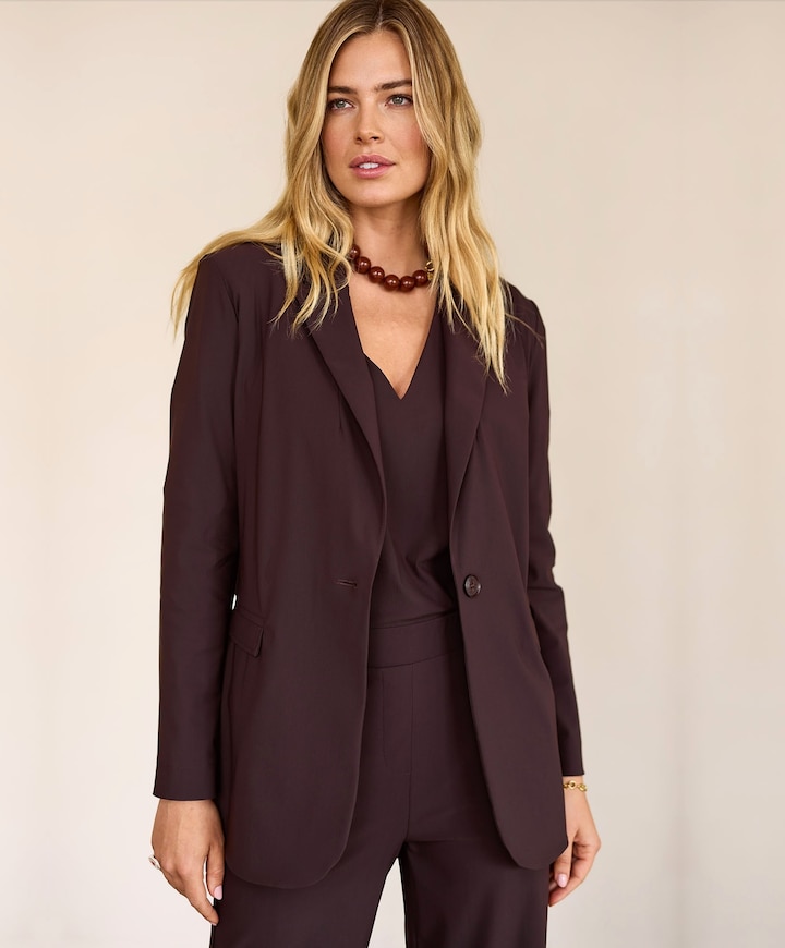 Dames blazer bruin