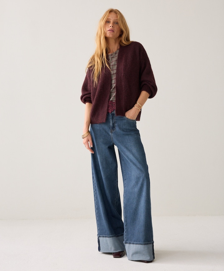 Dames vest bordeaux