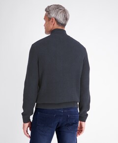 Heren trui met rits blauw