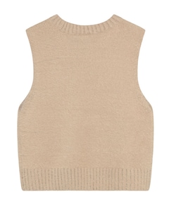 Meisjes gilet beige