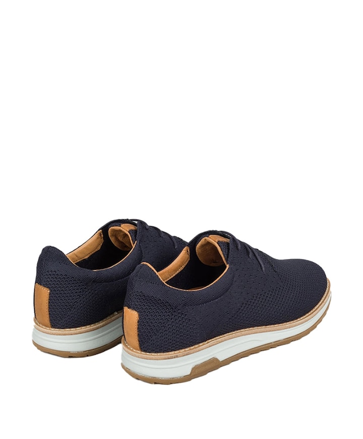 Nolan knit  heren sneakers blauw