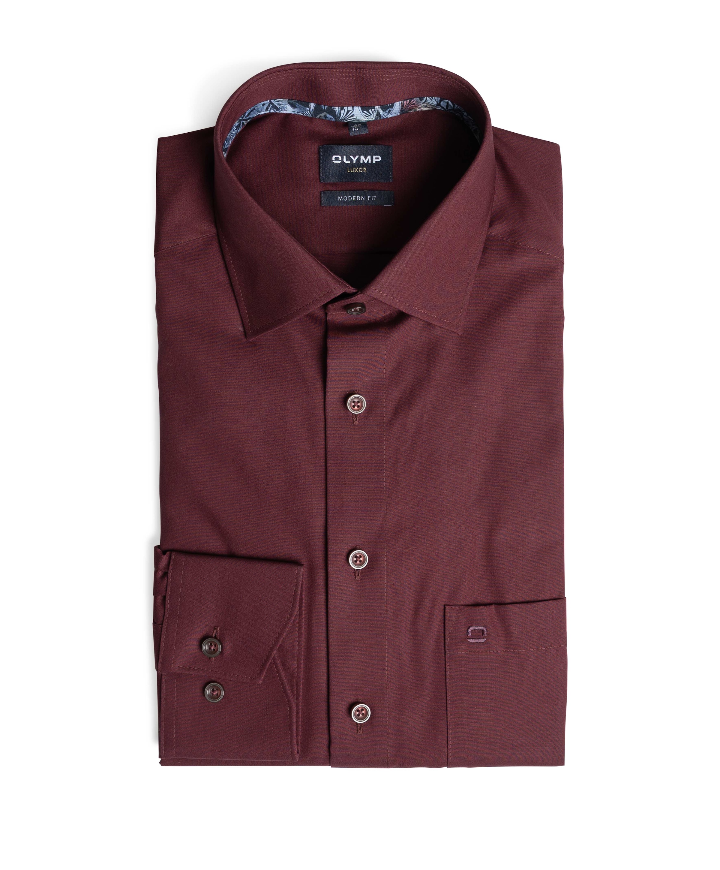 Overhemd lange mouw bordeaux