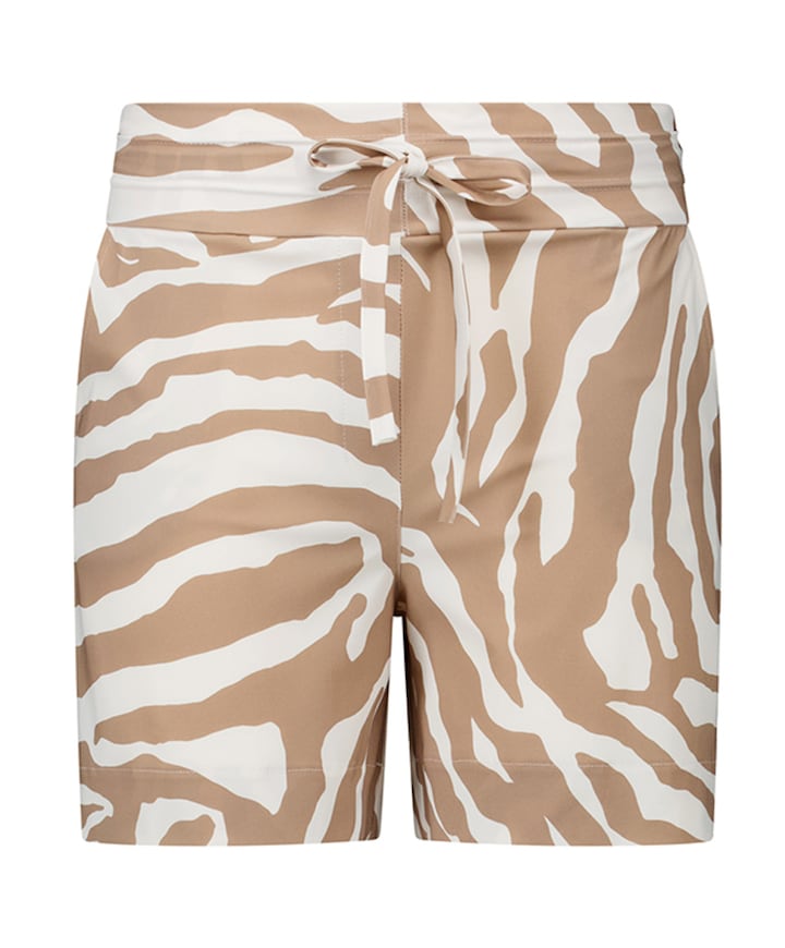 City zebra shorts dames korte broek beige