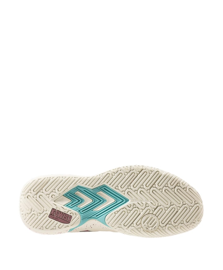 KS TFW TURA TEAM PADEL-WHITE/LILAS/PASTELTURQUOISE tennisschoenen wit
