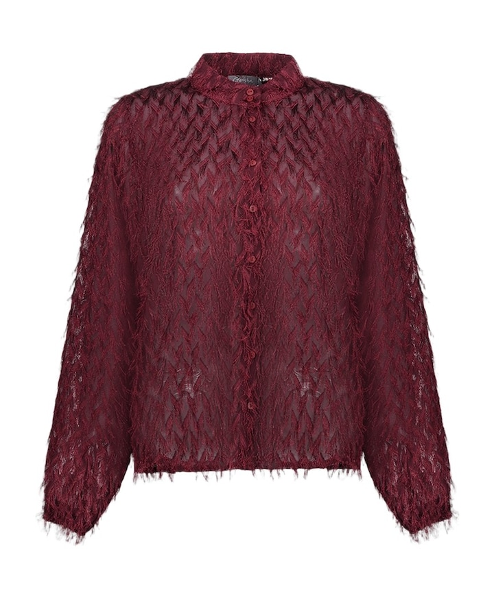 Dames blouse bordeaux