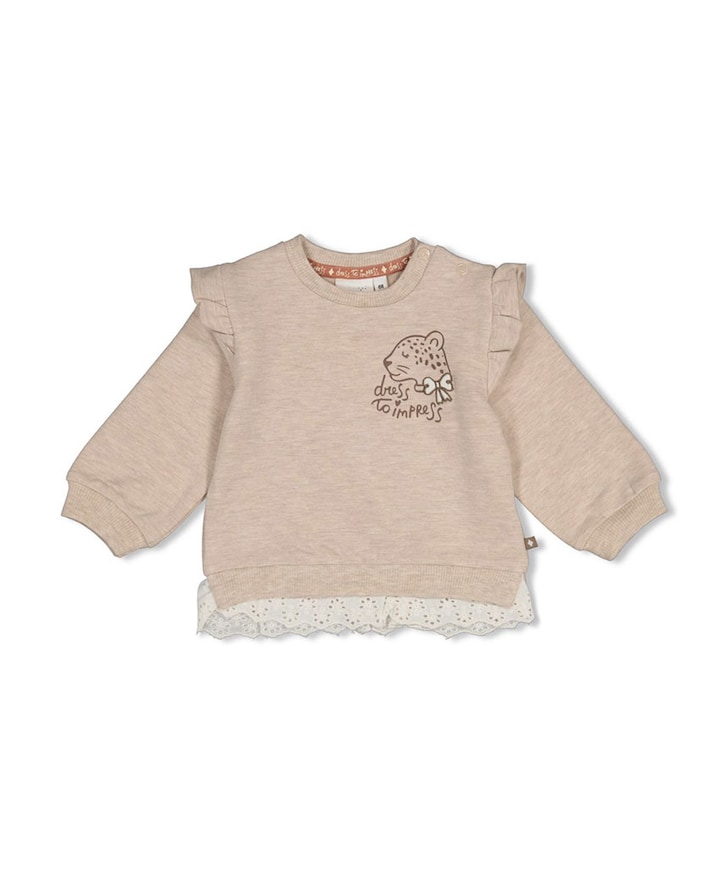 Meisjes trui beige