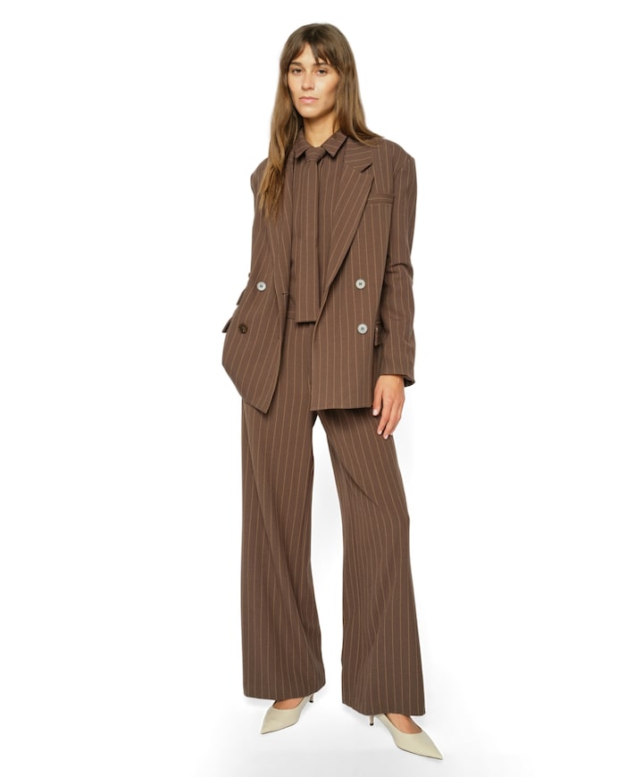 MMLeya York dames broek bruin