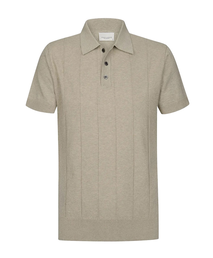 Heren polo beige