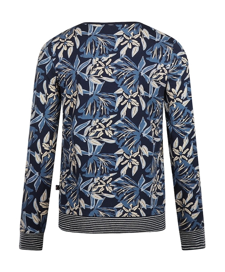Dames pyjamatop blauw