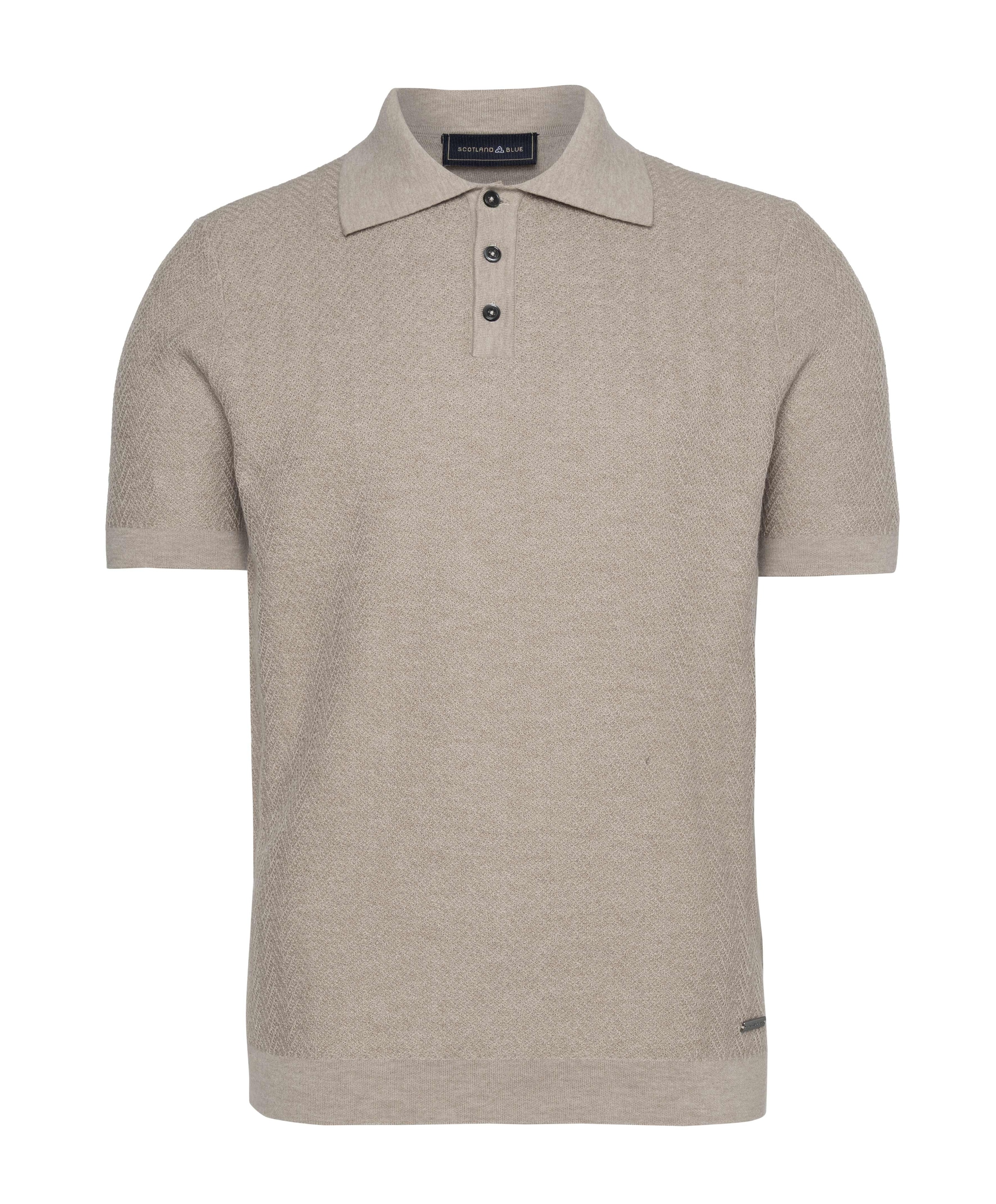 Heren polo beige