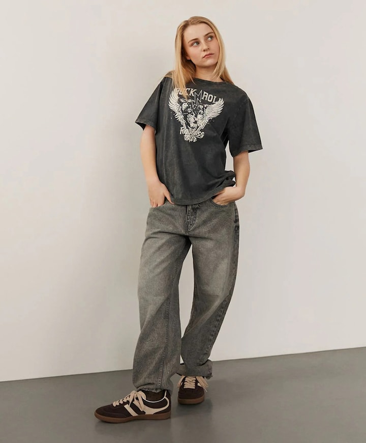 MELIKASY LOW WAIST jeans grijs