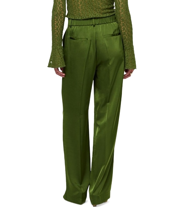 Jules satin smart dames broek groen