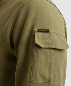 Heren trui met rits groen