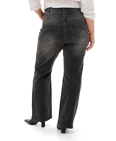 KCflora Flared dames jeans grijs