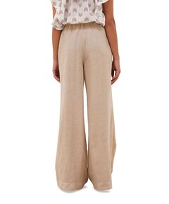 benji linen dames broek beige