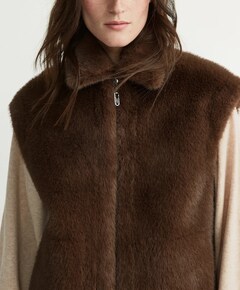 Dames gilet bruin