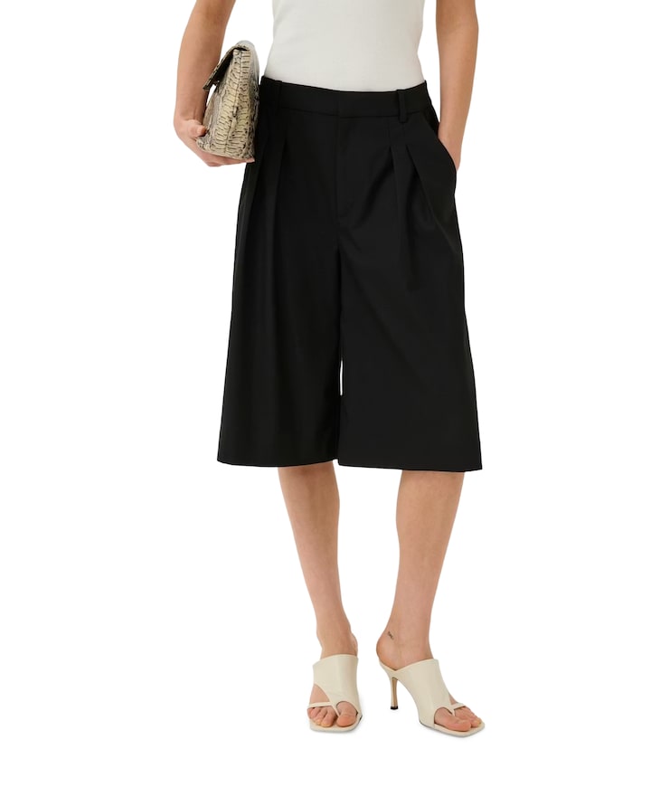 GZpaula HW wide dames bermuda zwart