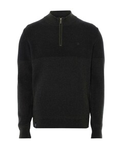 Heren trui met rits groen