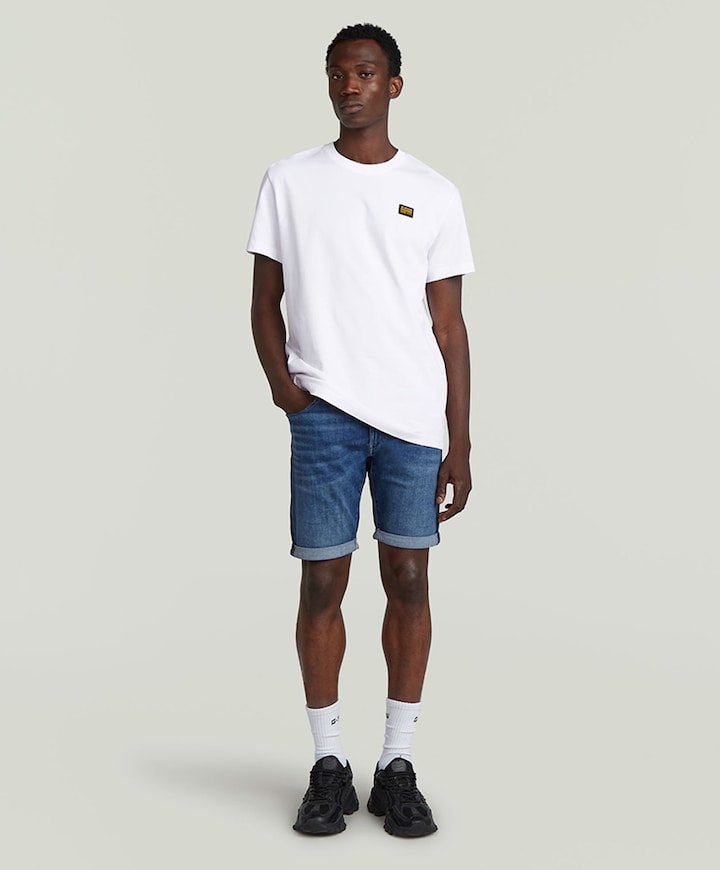 3301 Slim Short heren korte broek blauw