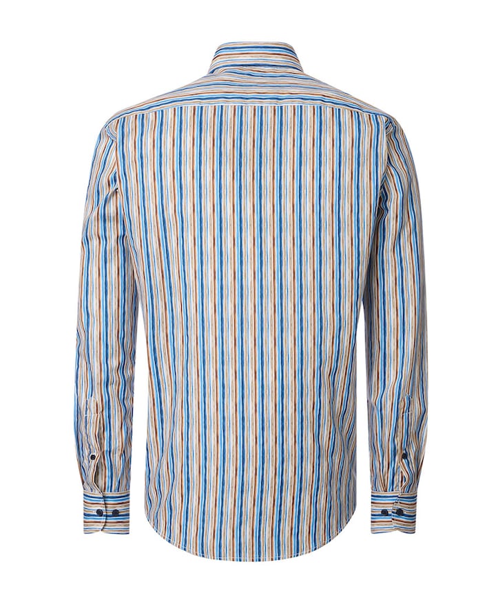 Heren overhemd lange mouw multicolor