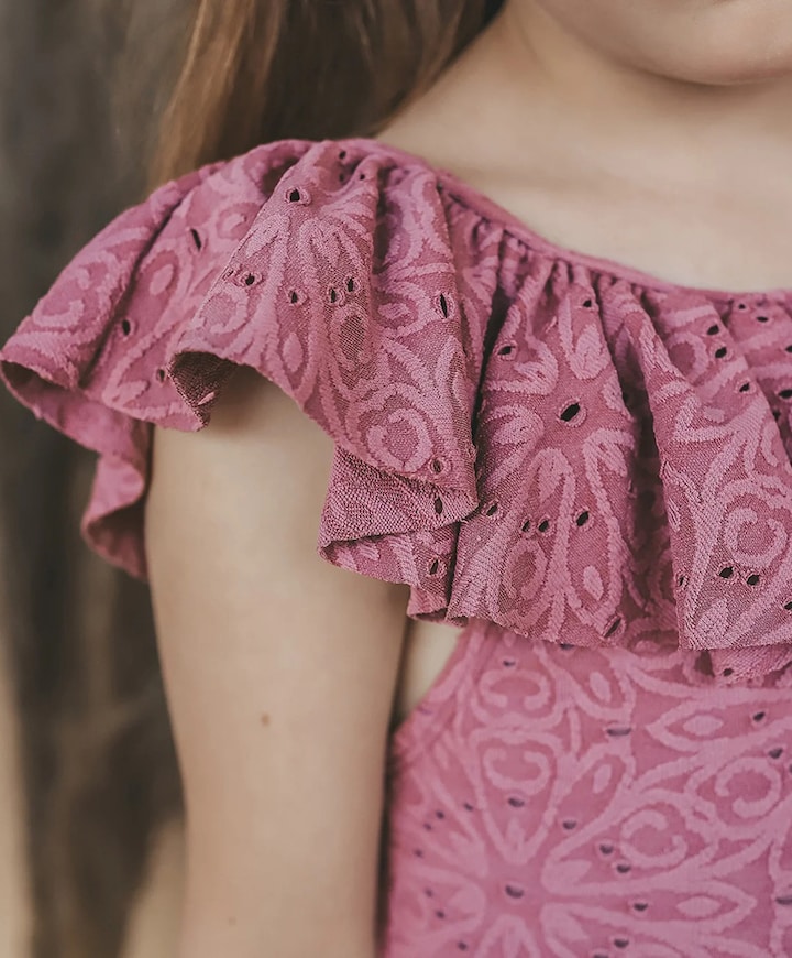 Meisjes badpak paars